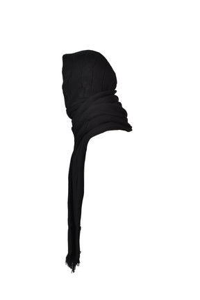 HOODED SCARF / BLK