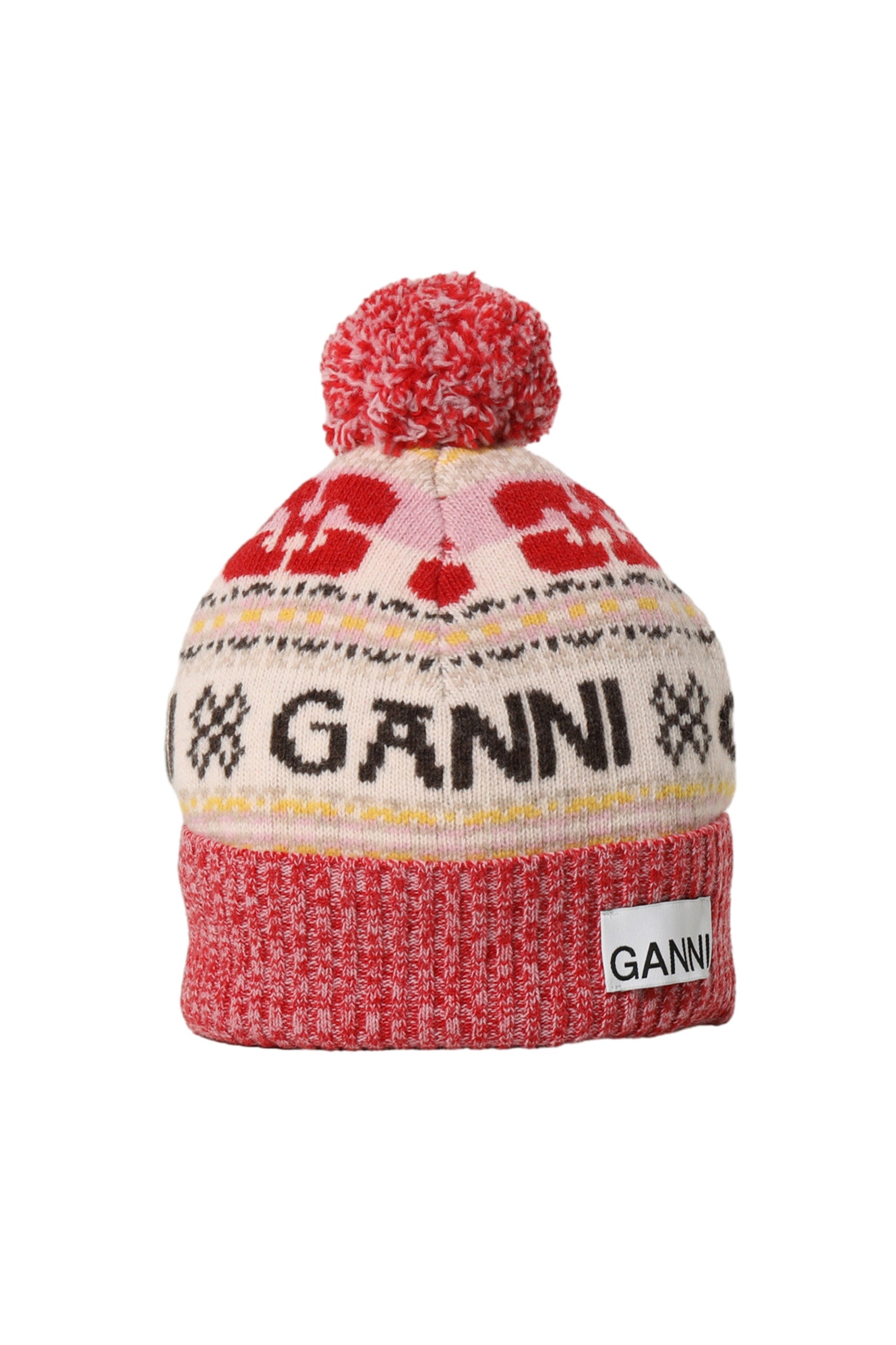 GANNI ガニー FW23 GRAPHIC WOOL BEANIE / MTI -NUBIAN