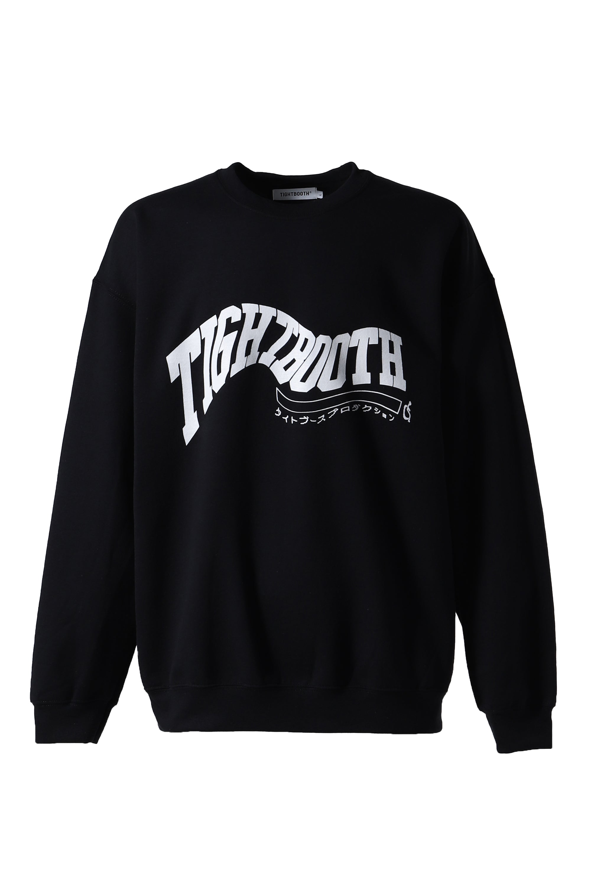 TIGHTBOOTH タイトブース FW24 ACID LOGO CREW SWEAT SHIRT / BLK - NUBIAN