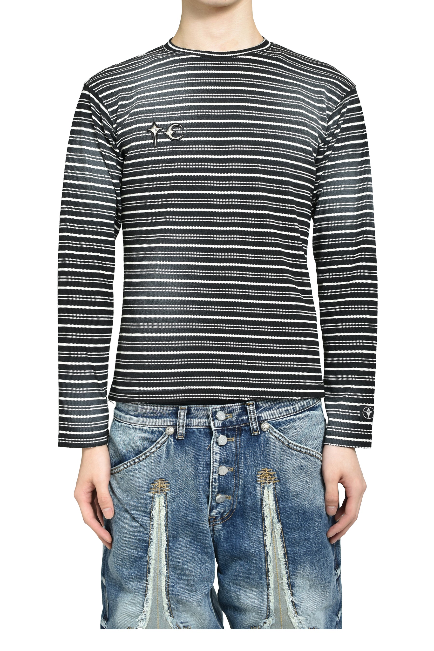 TC Striped Long Sleeve / Black 