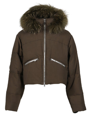 SLIDE FUR DOWN JACKET / DUST