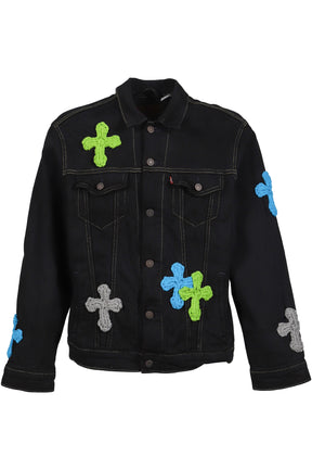 3D CROSS DENIM JACKET / MULTI