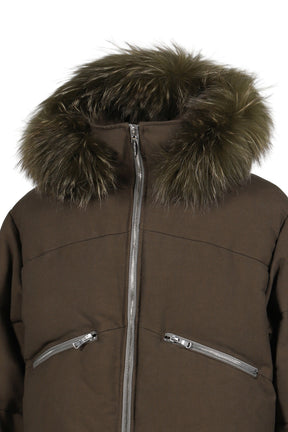 SLIDE FUR DOWN JACKET / DUST