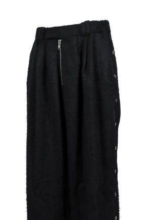 FLYINGHAIR SIDE SNAP TROUSER / CORE BLK 