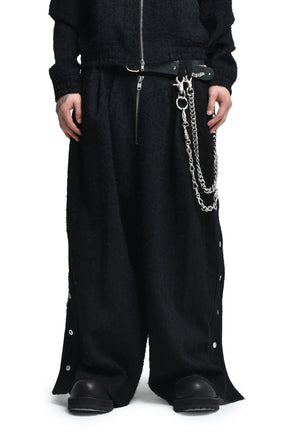 FLYINGHAIR SIDE SNAP TROUSER / CORE BLK 