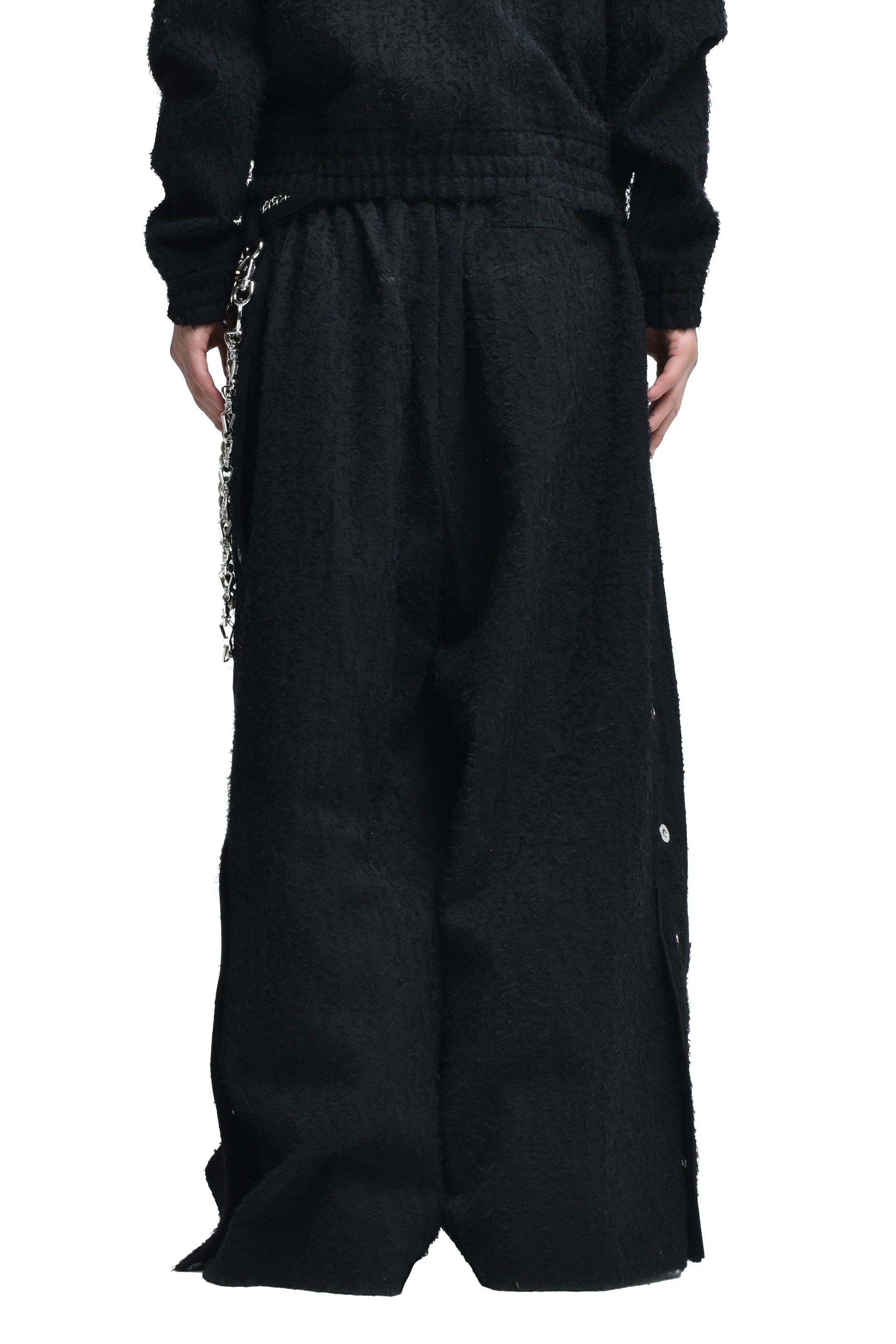 FLYINGHAIR SIDE SNAP TROUSER / CORE BLK