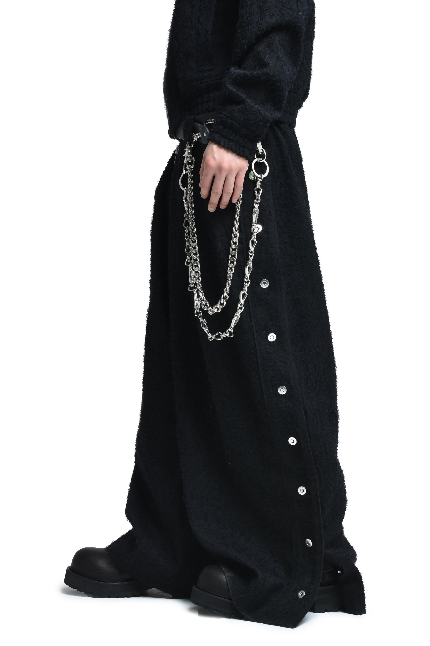 FLYINGHAIR SIDE SNAP TROUSER / CORE BLK 