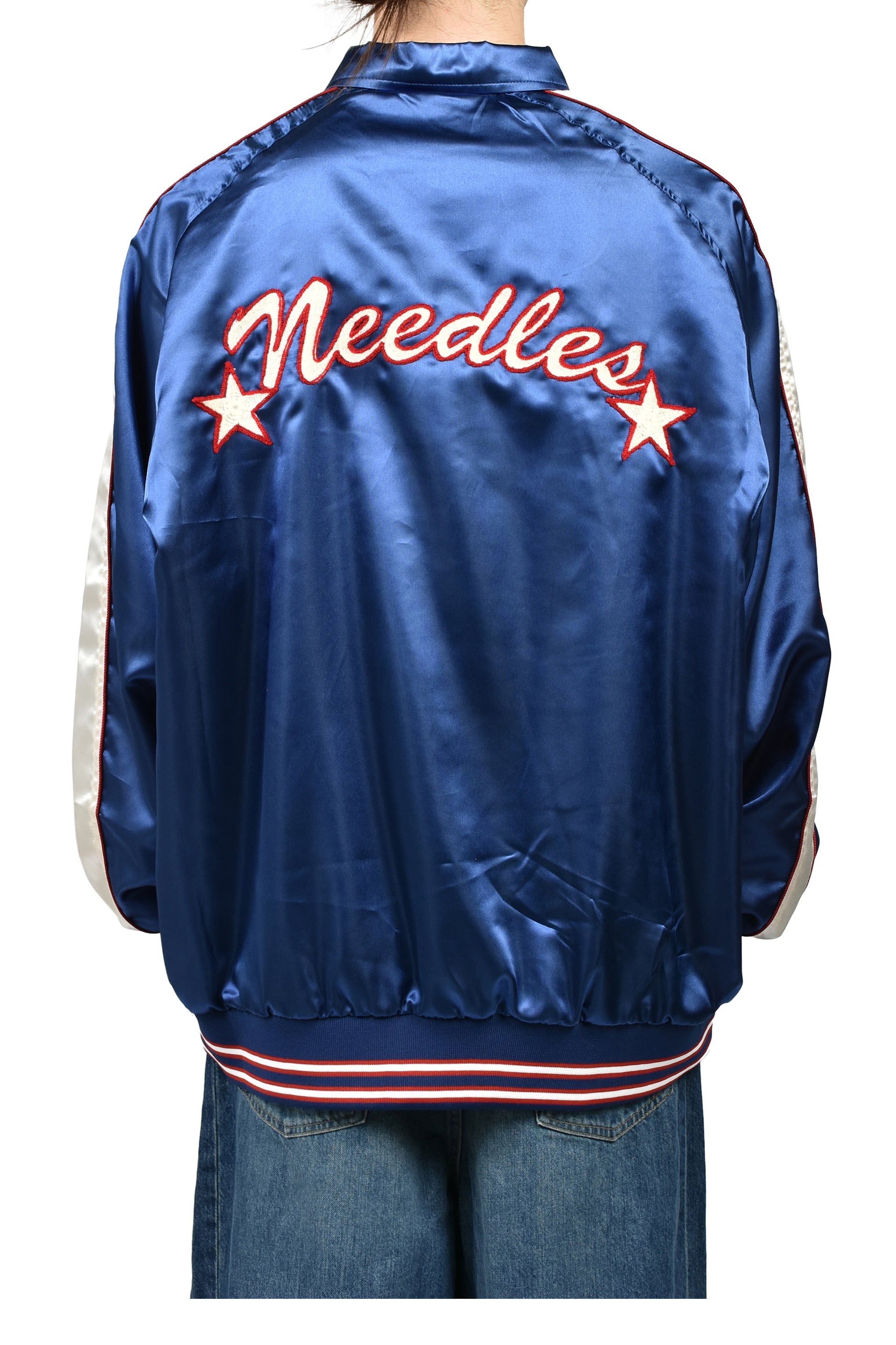 STADIUM JACKET - POLY SATEEN / NVY