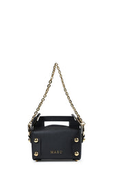 LEATHER CAKE BAG / BLK