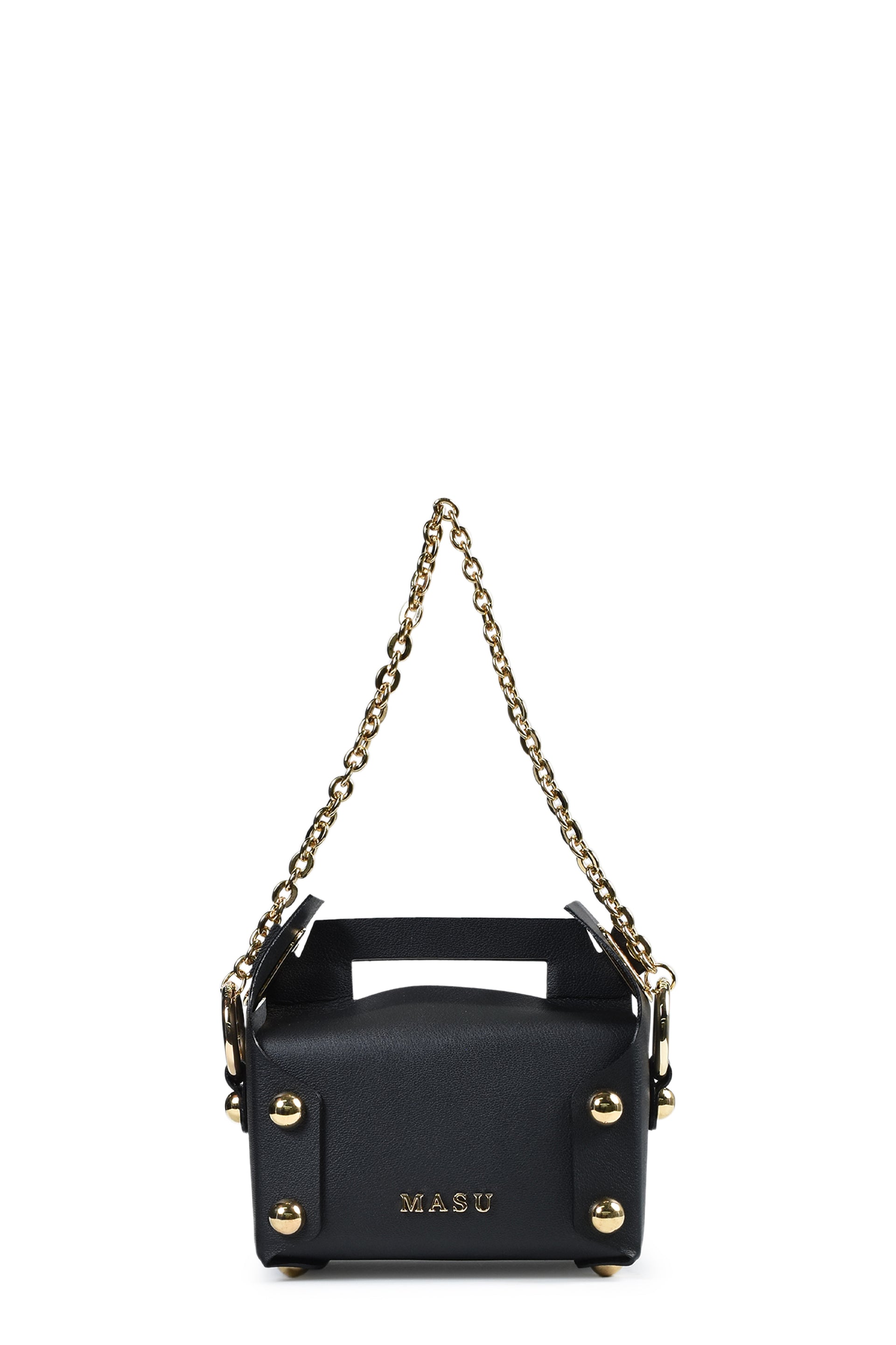 LEATHER CAKE BAG / BLK