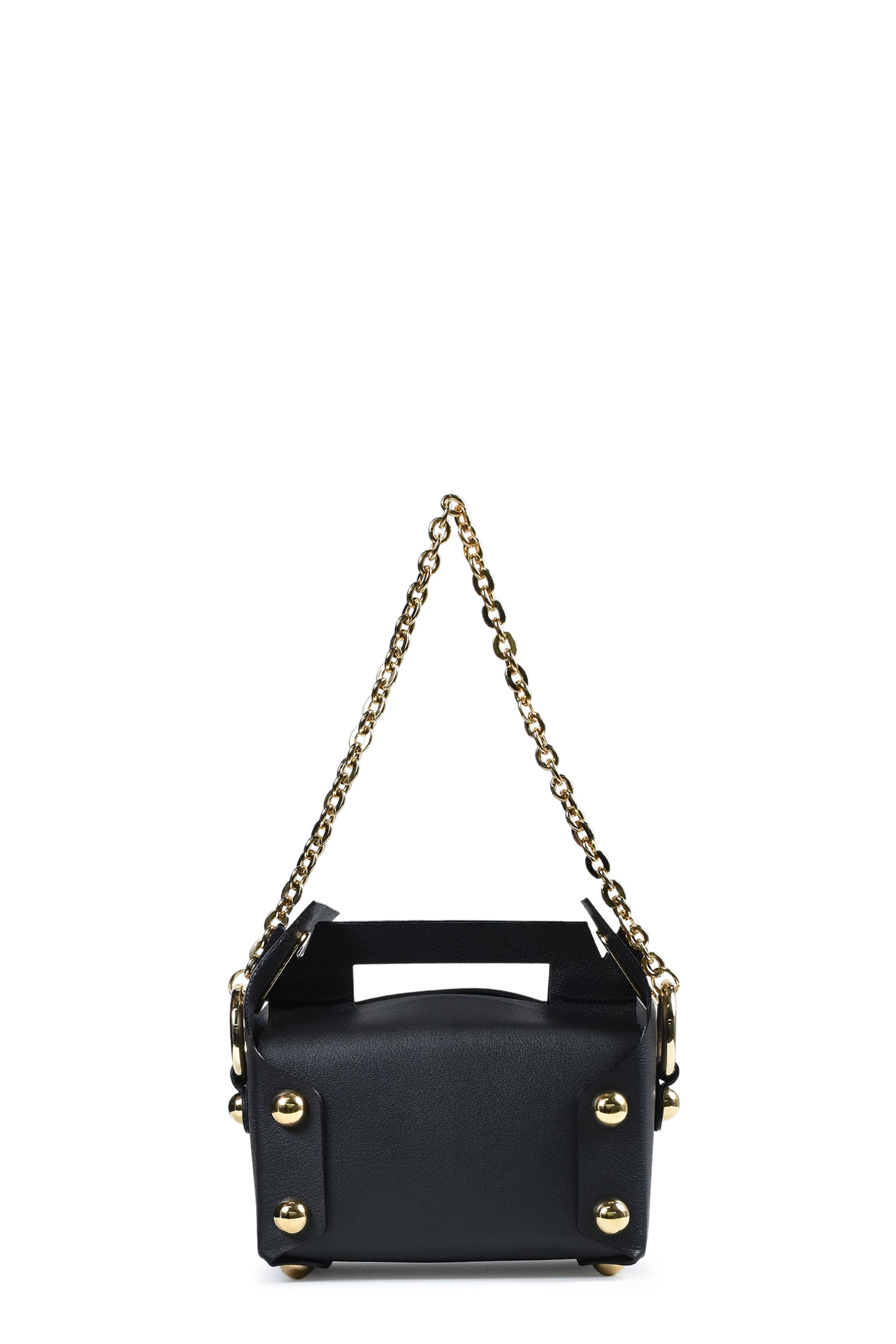 LEATHER CAKE BAG / BLK