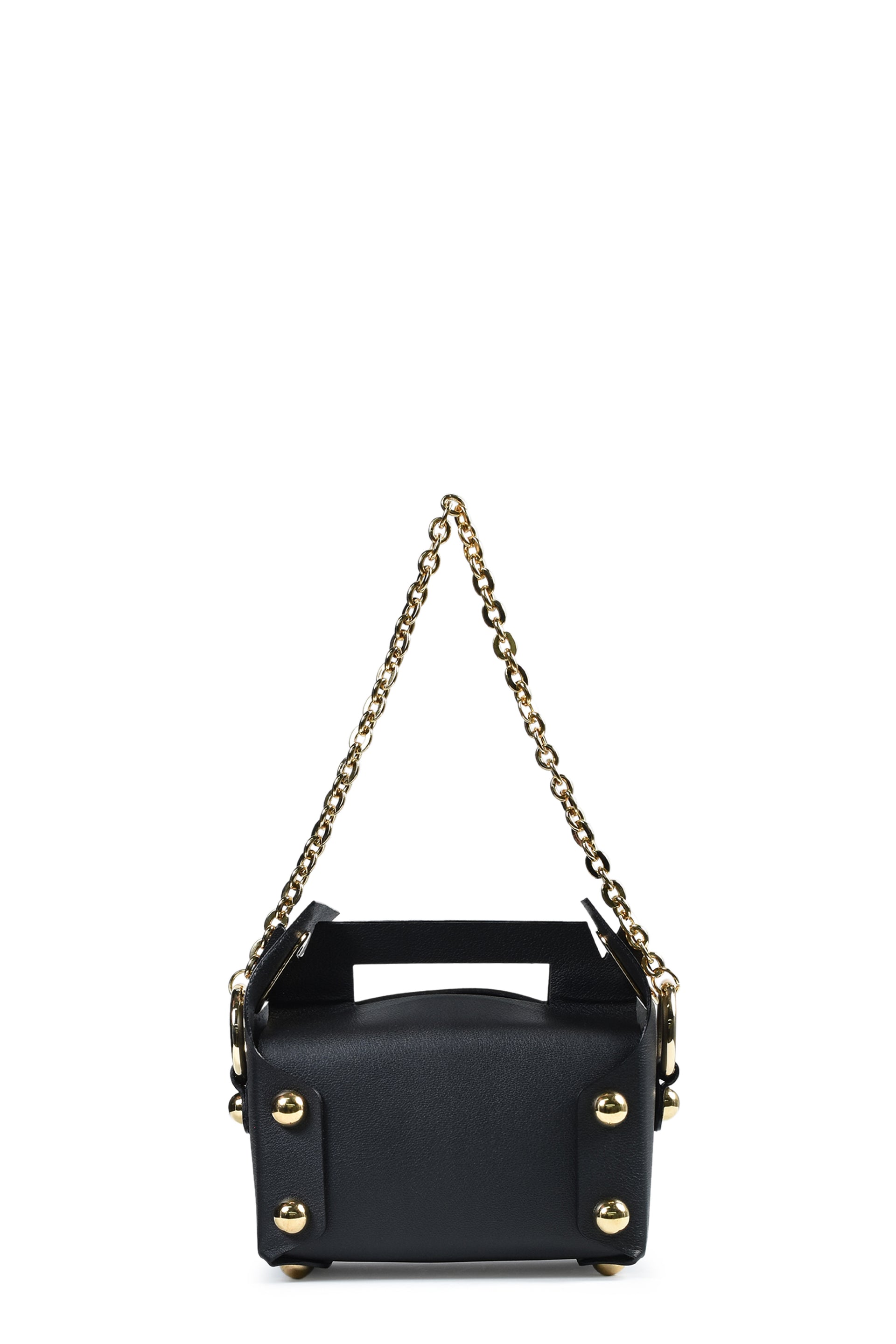 LEATHER CAKE BAG / BLK