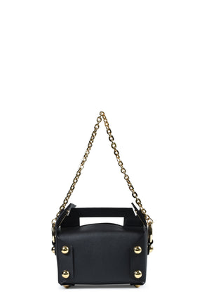 LEATHER CAKE BAG / BLK