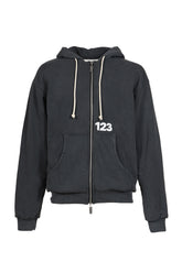 USO 123 PIOUS ZIP HOODIE / BLK
