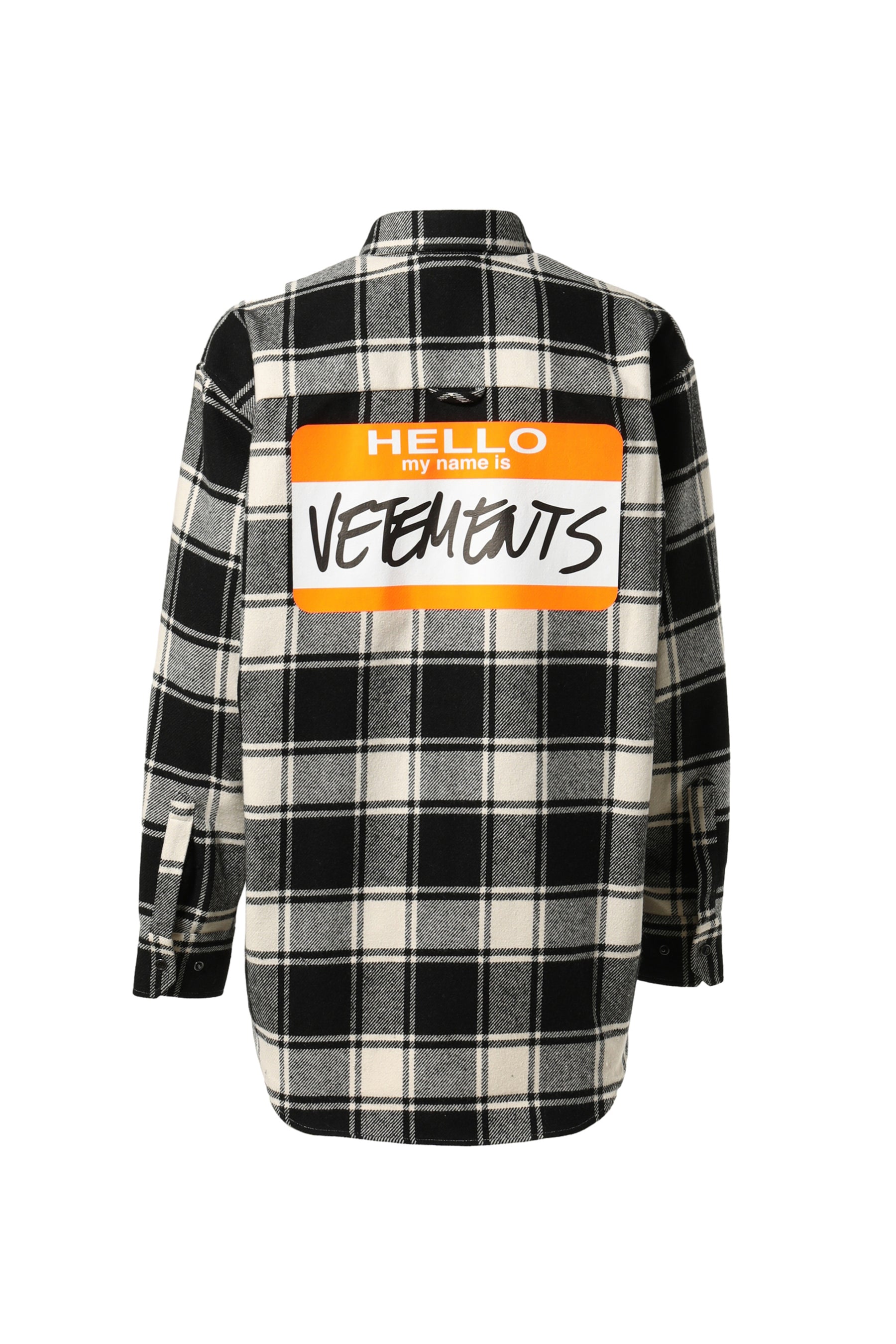 MY NAME IS VETEMENTS FLANNEL SHIRT / WHT CHECK