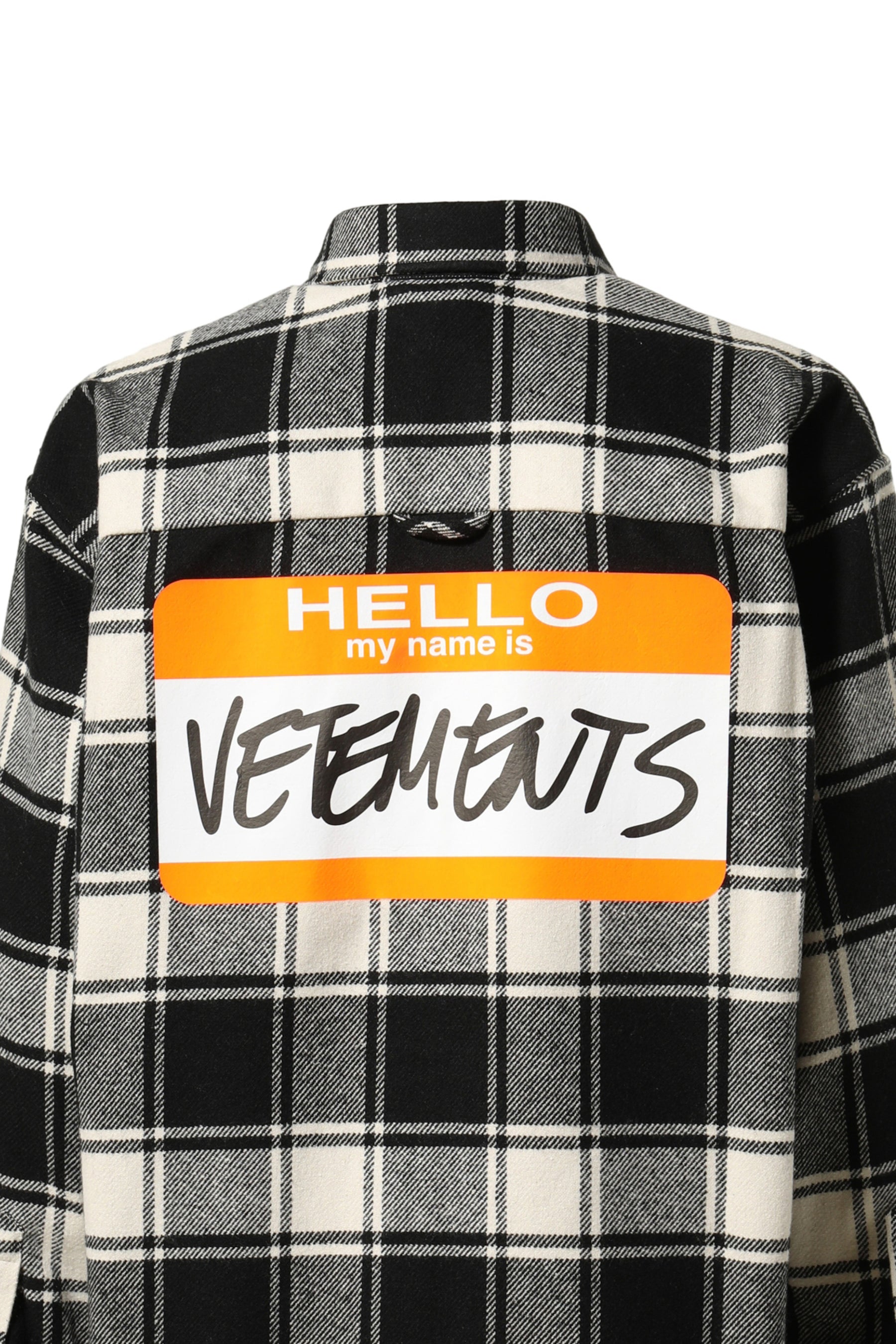 MY NAME IS VETEMENTS FLANNEL SHIRT / WHT CHECK