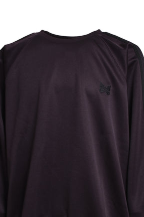 TRACK CREW NECK SHIRT - POLY SMOOTH / DK.PUR