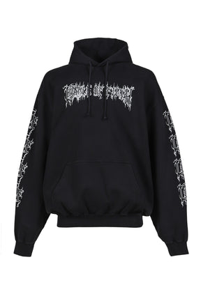 VETEMENTS ヴェトモン FW25 COF LOGO OVERSIZED HOODIE / WASHED BLK