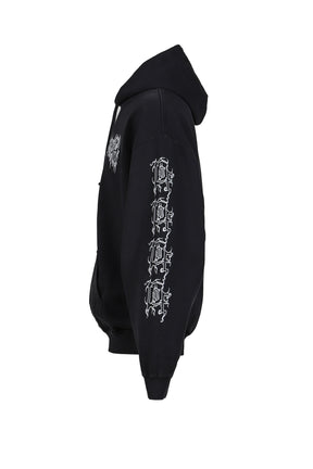 COF LOGO OVERSIZED HOODIE / WASHED BLK 