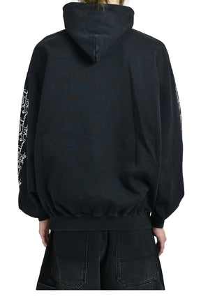 COF LOGO OVERSIZED HOODIE / WASHED BLK 