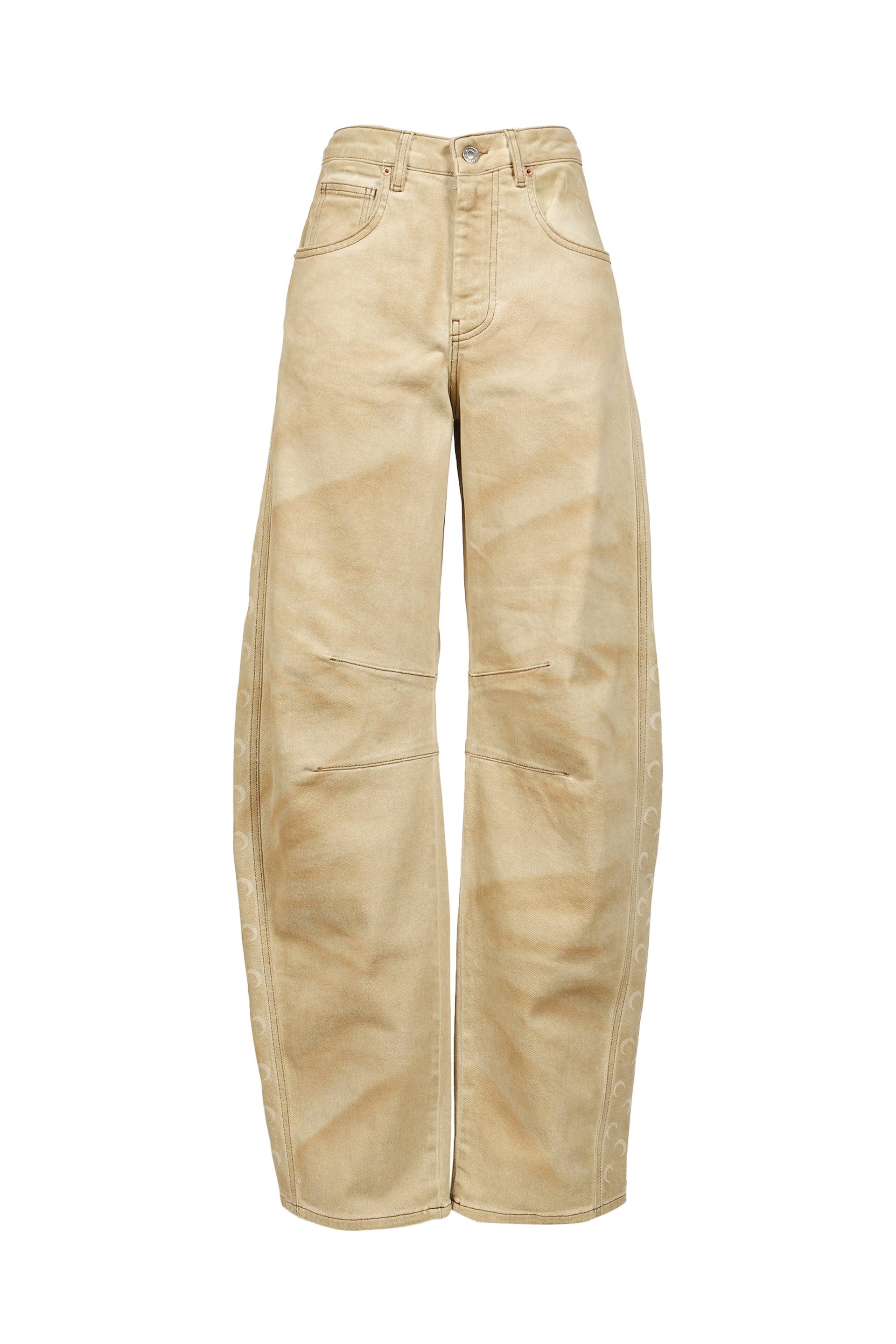 FADED MOON DENIM BAGGY JEANS / DARK BEI