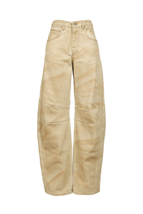 FADED MOON DENIM BAGGY JEANS / DARK BEI