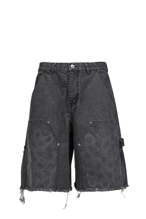 PAISLEY CARPENTER SHORTS / BLK