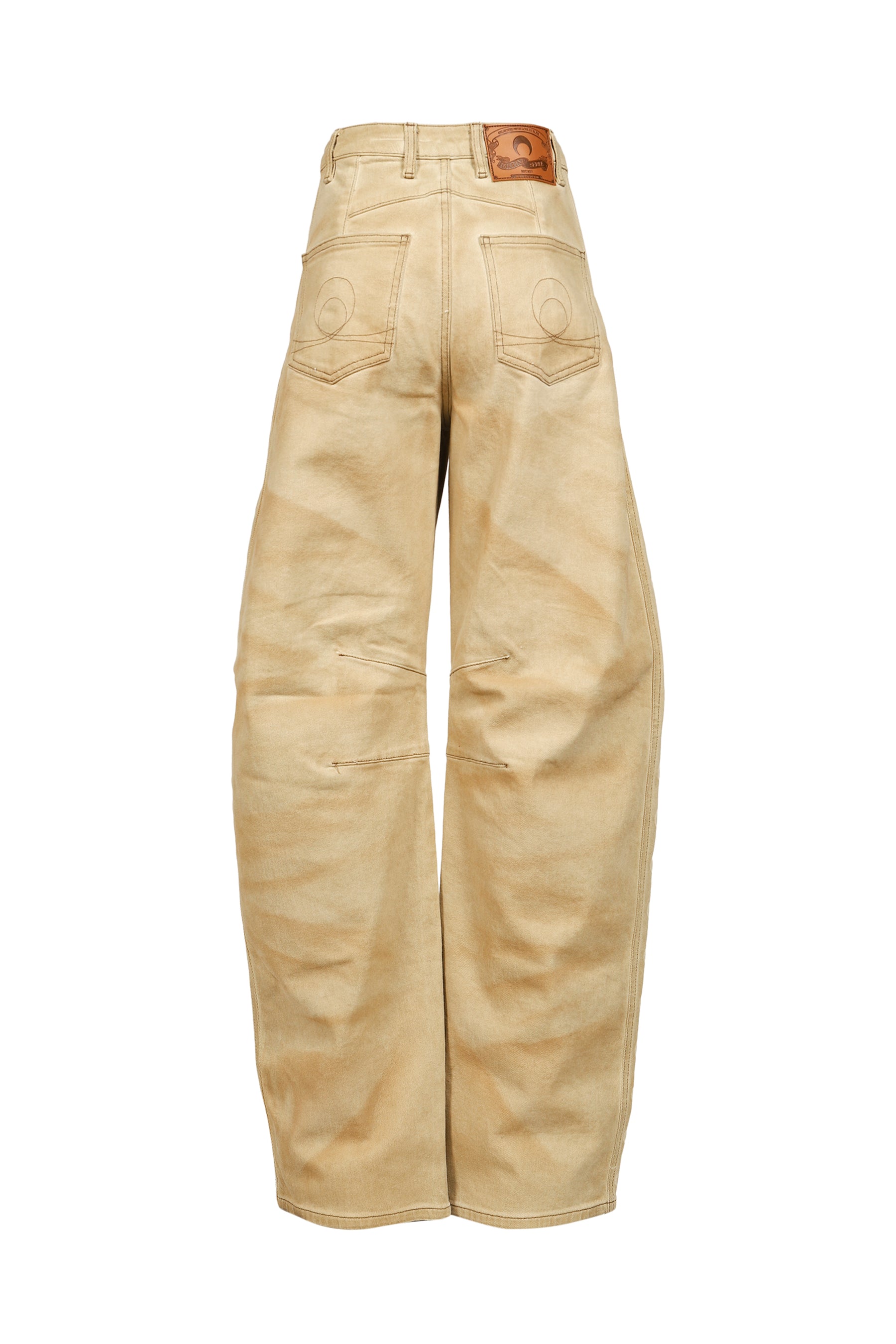 FADED MOON DENIM BAGGY JEANS / DARK BEI