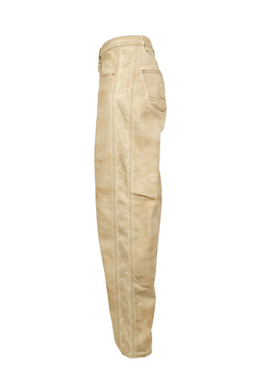 FADED MOON DENIM BAGGY JEANS / DARK BEI