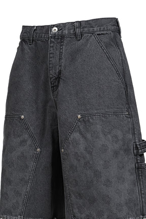 PAISLEY CARPENTER SHORTS / BLK