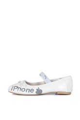PHONE BALLET FLATS / WHT