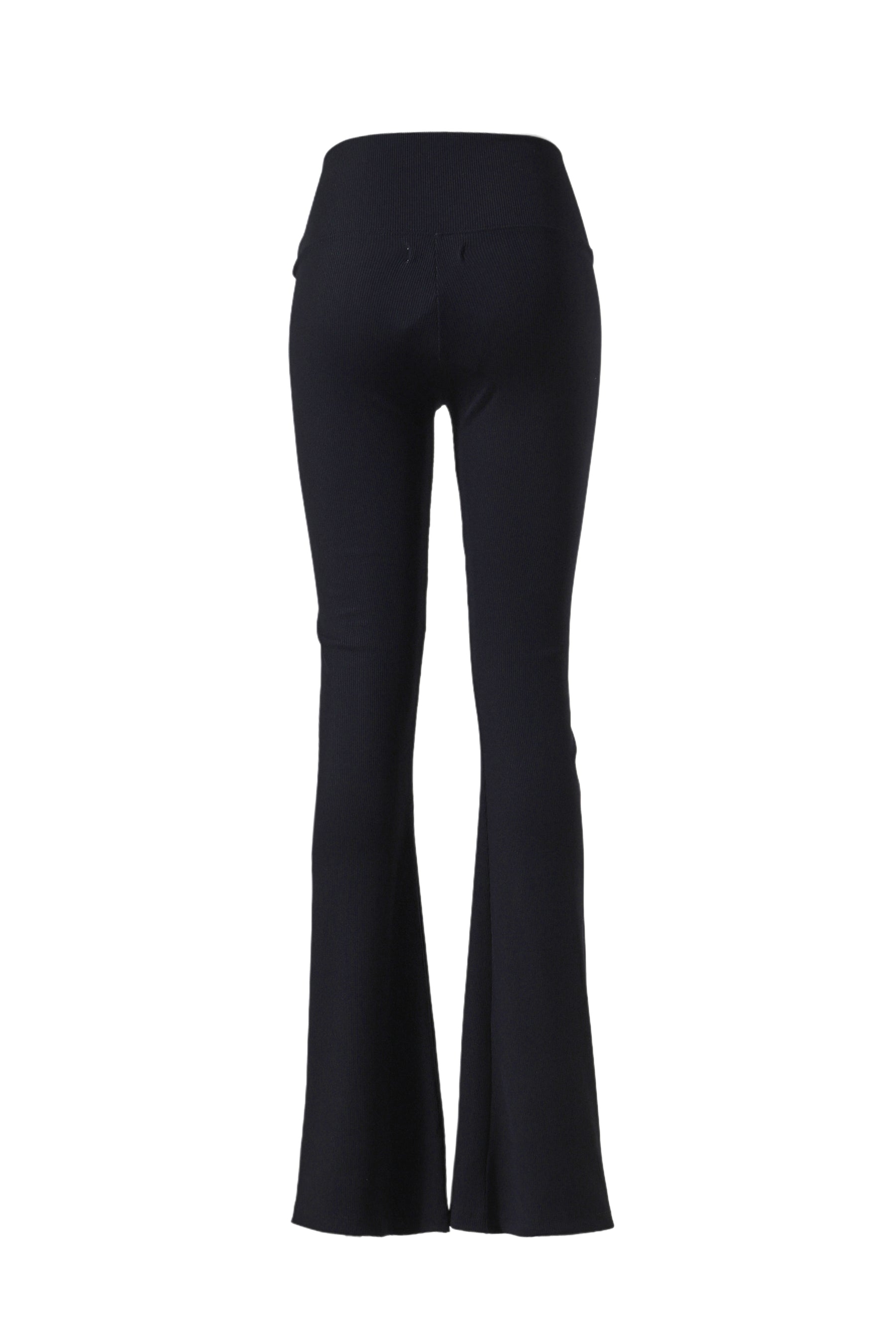 G CLASSIC RIB FLARE PANTS / BLK