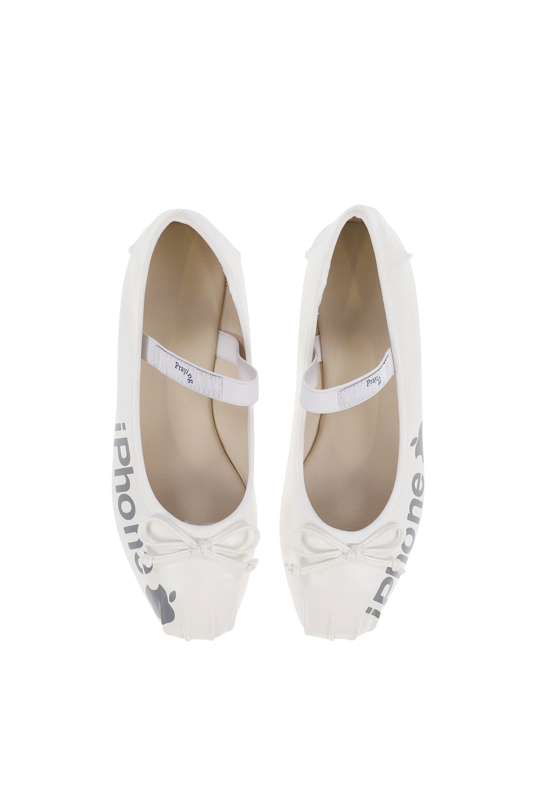 PHONE BALLET FLATS / WHT