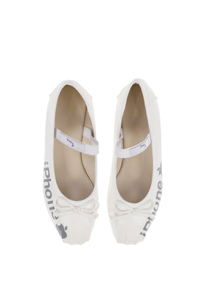 PHONE BALLET FLATS / WHT