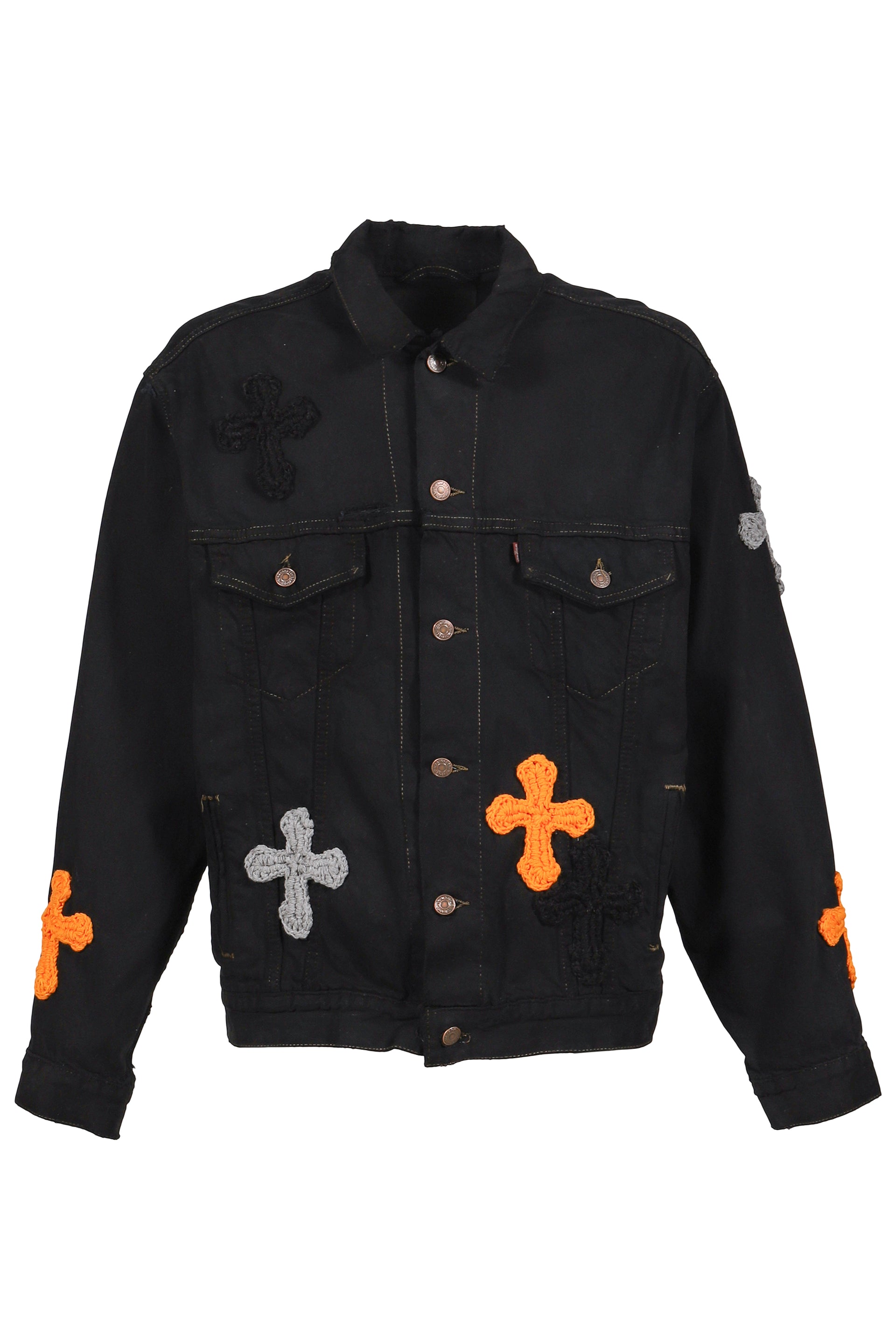 3D CROSS DENIM JACKET / MULTI