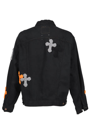 3D CROSS DENIM JACKET / MULTI