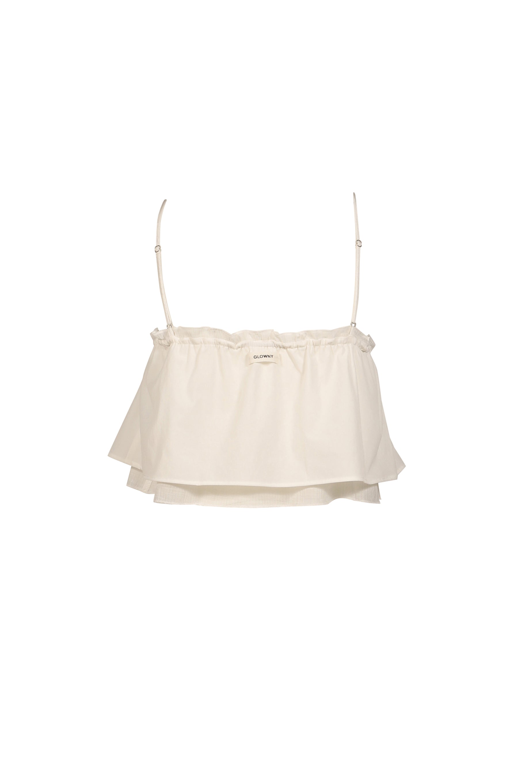 SHIRRED CRINKLE BUSTIER / WHT