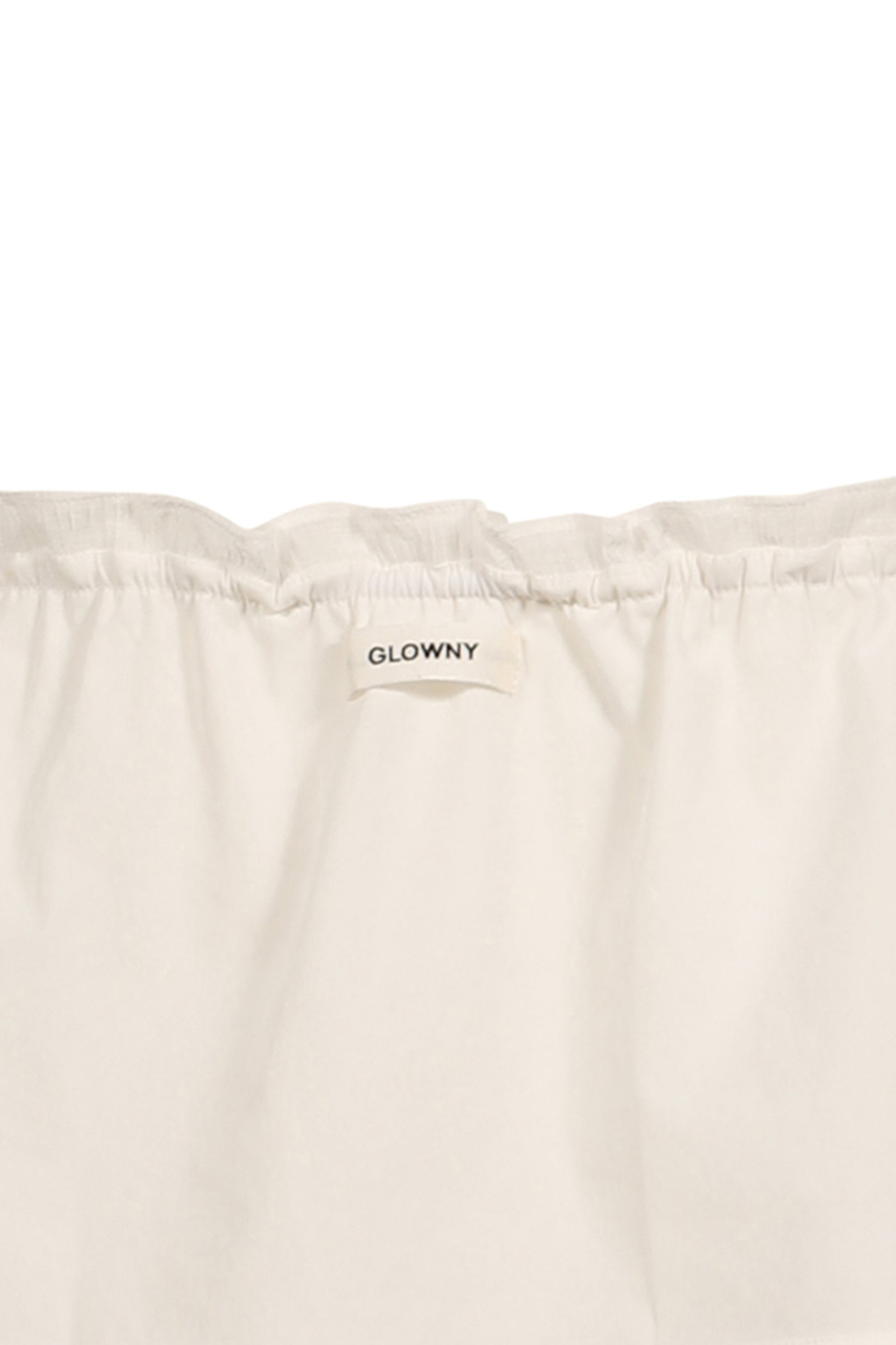 SHIRRED CRINKLE BUSTIER / WHT