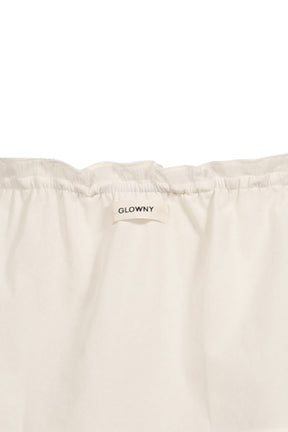 SHIRRED CRINKLE BUSTIER / WHT