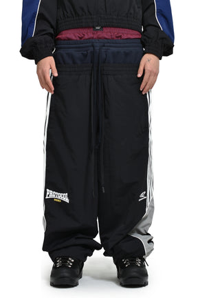 3 LAYERED TRACK PANTS / BLK
