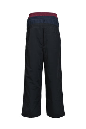 3 LAYERED TRACK PANTS / BLK