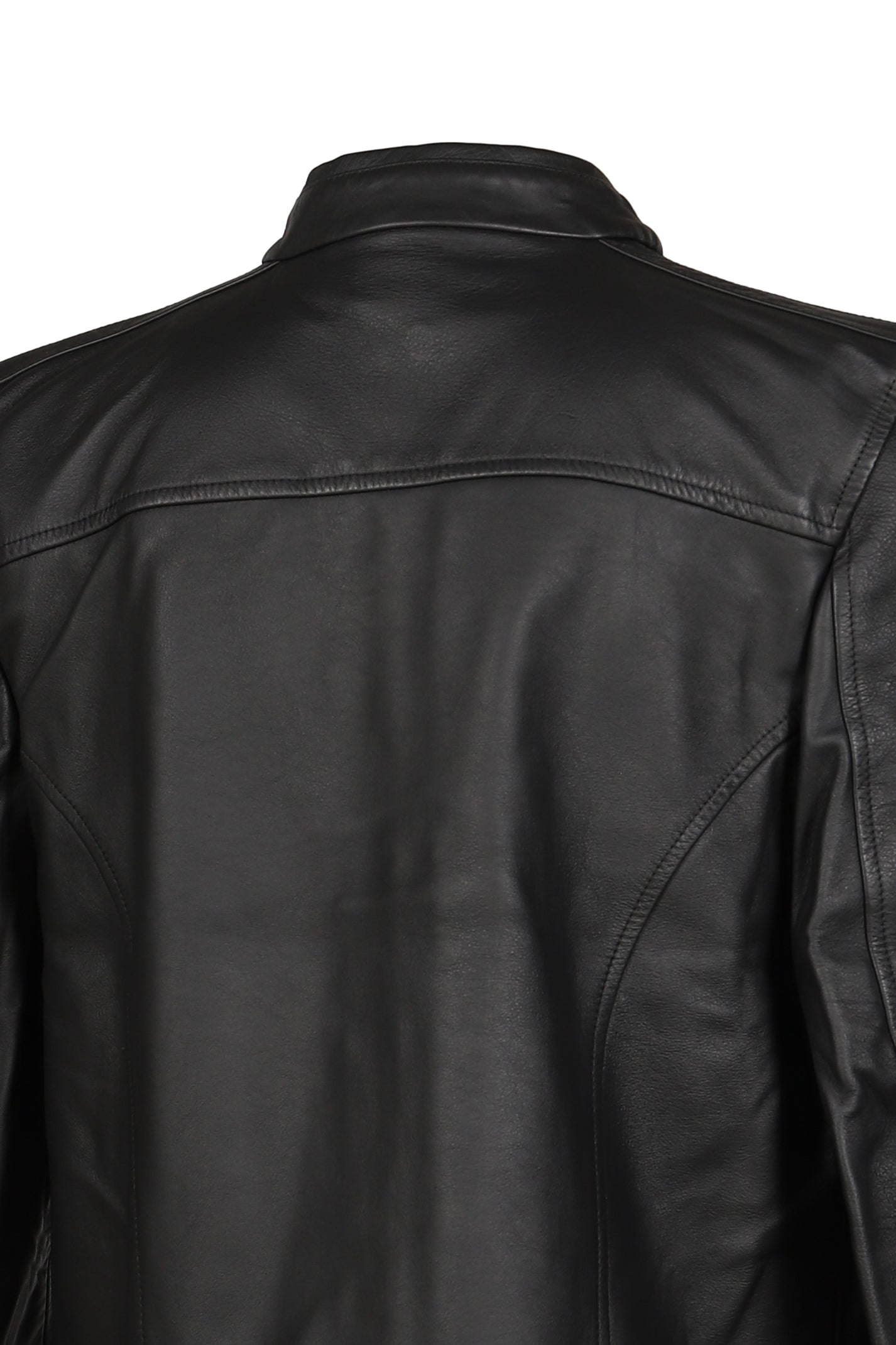 BOXY MOTO LEATHER JACKET / BLK