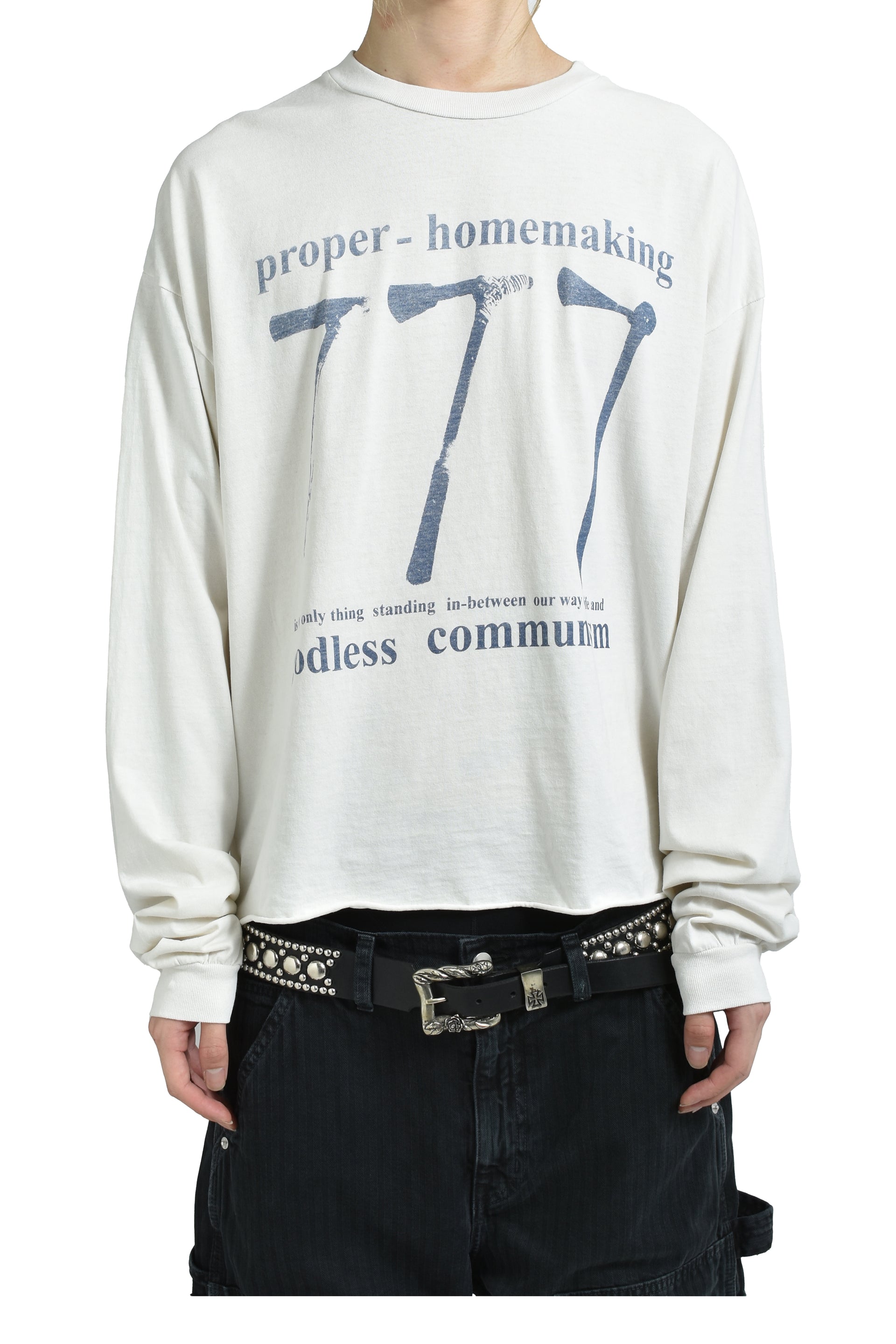 777 LS T-SHIRT / FADED WHT