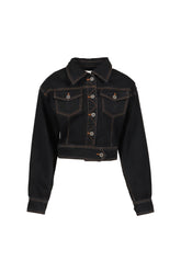 DENIM JACKET WOVEN / BLK