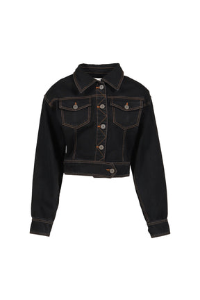 DENIM JACKET WOVEN / BLK