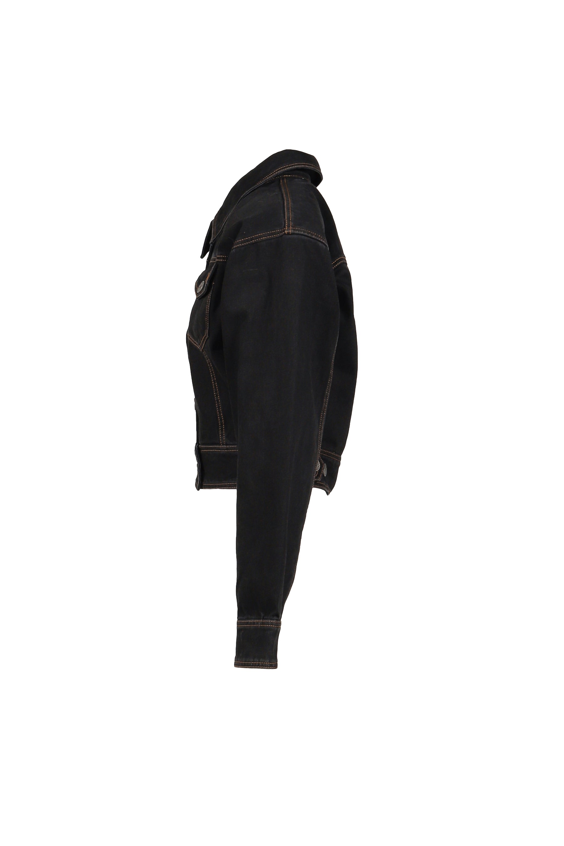 DENIM JACKET WOVEN / BLK