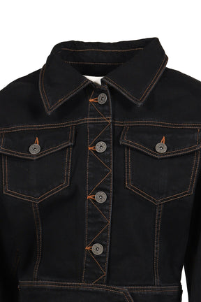 DENIM JACKET WOVEN / BLK