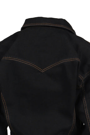 DENIM JACKET WOVEN / BLK
