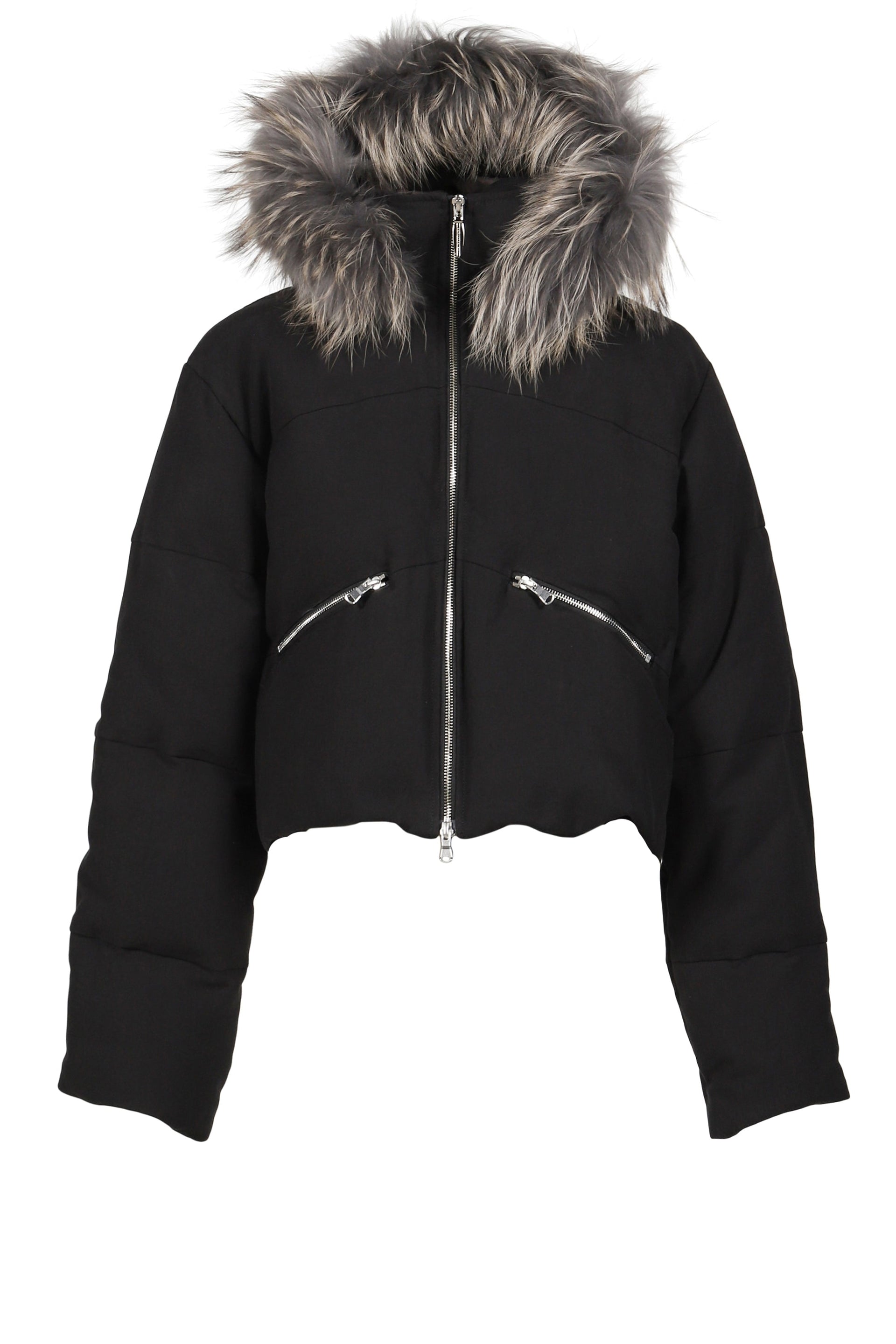 SLIDE FUR DOWN JACKET / BLK