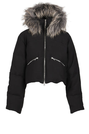 SLIDE FUR DOWN JACKET / BLACK 